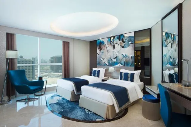  Gulf Court Hotel Business Bay - picture  : Bed,View (from property/room),Bedroom,City view,Property,Room 