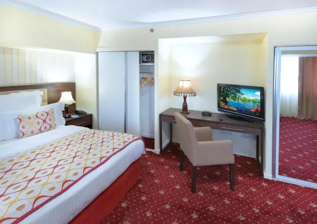  Ani Plaza Hotel - picture  : TV/entertainment centre,Bed,Bed,TV and multimedia,Property,Room 