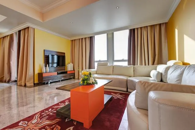  Abidos Hotel Apartment Dubai Land - picture  : Seating area,TV and multimedia,Living room,Property 