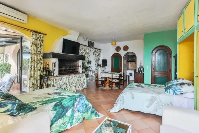  Studio avec vue sur la mer piscine interieure et terrasse a Menton a 4 km de la plage - photo  : Salon,Propriété 