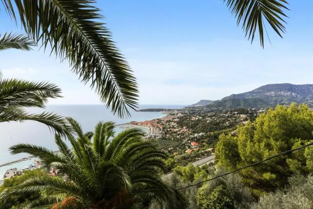  Studio avec vue sur la mer piscine interieure et terrasse a Menton a 4 km de la plage - photo  : Été,Vue sur la mer,Propriété 