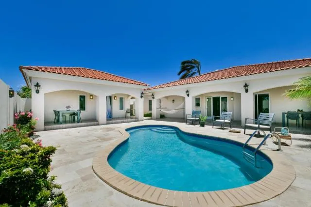  Villa Thalis - picture  : Property building,Swimming pool,Summer,Garden,Swimming pool,Property 