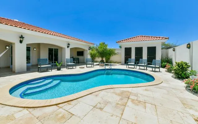  Villa Thalis - picture  : Property building,Swimming pool,Pool view,Summer,Swimming pool,Property 