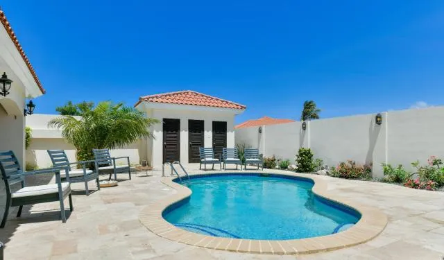  Villa Thalis - picture  : Property building,Swimming pool,Pool view,Summer,Swimming pool,Property 