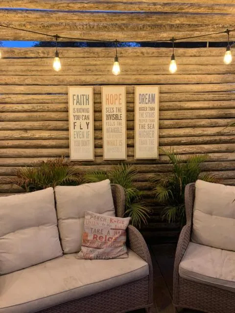  RAK Glamping - picture  : Seating area,Night,Garden,Seating area,Property 