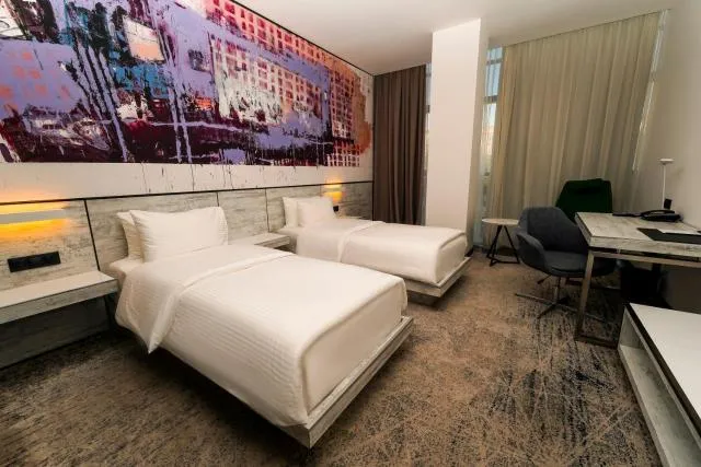  Messier 53 Hotel Yerevan - picture  : Property building,Bed,Photo of the whole room,Property,Room 