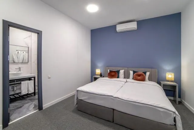  Aurora Hotel By Benefice - picture  : Bed,Bed,Photo of the whole room,Bedroom,Property,Room 