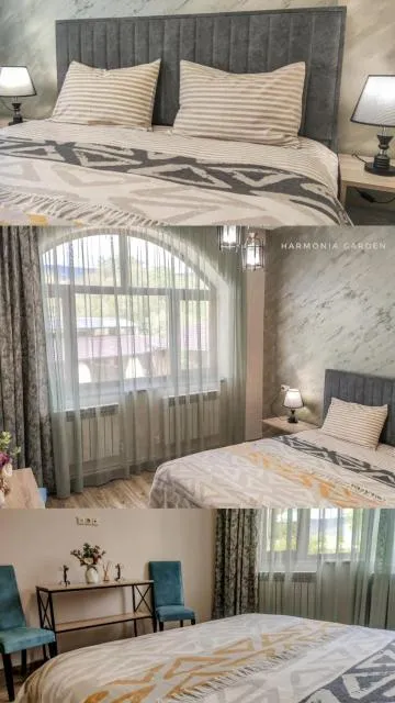  Harmonia Garden Garni - picture  : Bed,Bed,Photo of the whole room,Bedroom,Property,Room 