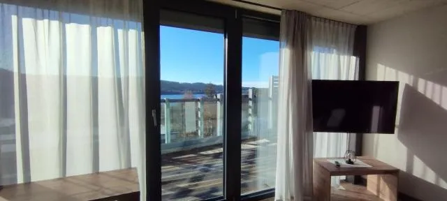  JBX Resort Apartments Lipno - picture  : TV/entertainment centre,Lake view,Property 