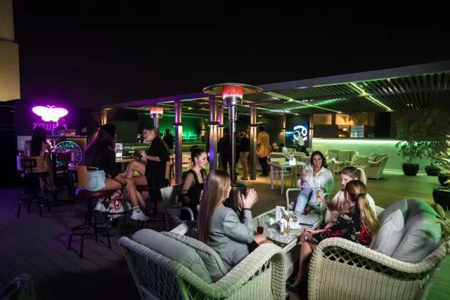  Elite Byblos Hotel - picture  : Restaurant/places to eat,People,Lounge or bar,Food and drinks,Seating area,Dining area,Evening entertainment,Food,Drinks,group of guests,flat iron,Property 