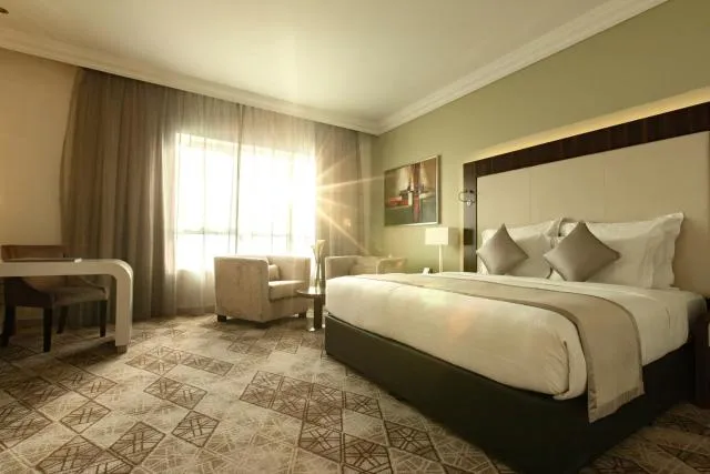  Elite Byblos Hotel - picture  : Bed,Bed,Day,View (from property/room),Decorative detail,Bedroom,Sunrise,Property,Room 