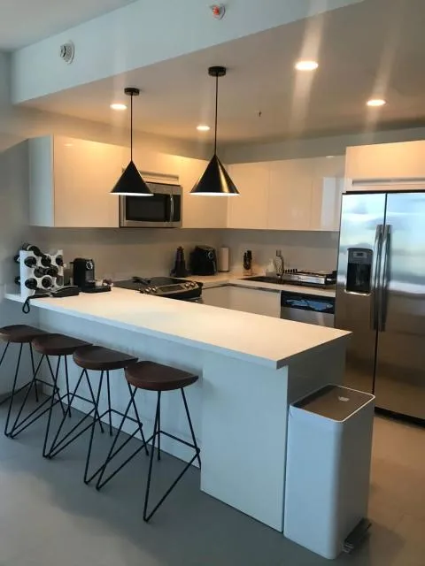  Stunning beachfront apartment with private jacuzzi - picture  : Kitchen/kitchenette,Dining area 