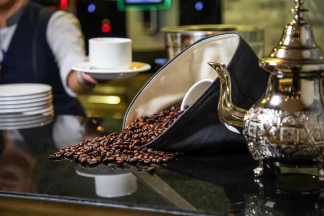  Elite Byblos Hotel - picture  : Kitchen/kitchenette,Restaurant/places to eat,BBQ facilities,Food and drinks,Decorative detail,Food,Breakfast,Property 