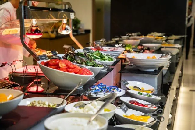  Elite Byblos Hotel - picture  : Restaurant/places to eat,BBQ facilities,Food and drinks,Dining area,Food,Breakfast,Buffet breakfast,Property 