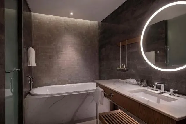  Hilton Abu Dhabi Yas Island - photo  : Toilettes,Salle de bain,Salle de bain,Télévision et multimédia,Vue (depuis la propriété/la chambre),Propriété 