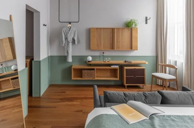  Inhabit, Queen's Gardens - photo  : Cuisine/kitchenette,Lit,Photo de toute la pièce,Zone assise,Chambre à coucher,casier,climatiseur,Propriété,Chambre 