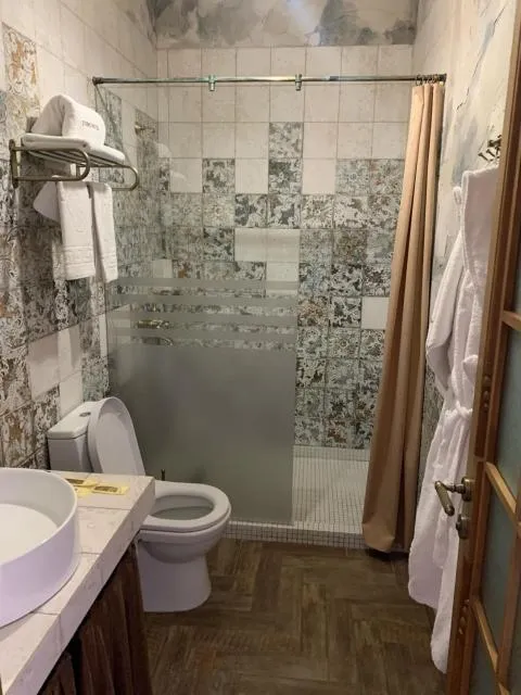  Boutique ETHNO HOTEL - picture  : Shower,Toilet,Bathroom,towels,Property 