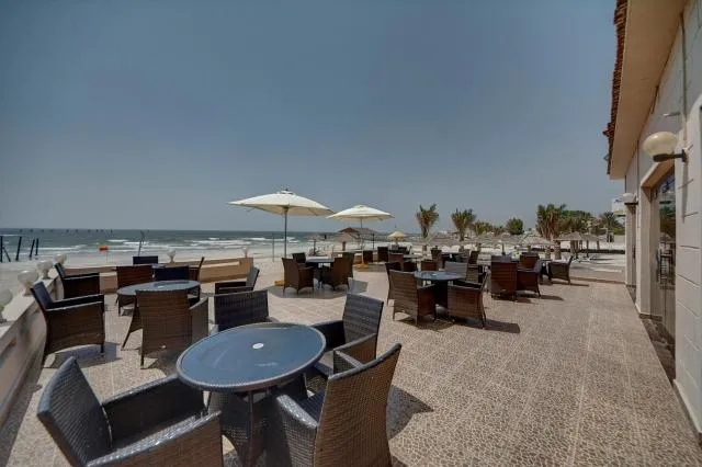  Ajman Beach Hotel - picture  : Toilet,Patio,Patio/outdoor area,Food and drinks,Alcoholic drinks,Property 