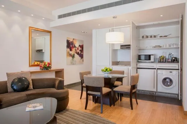  Burjuman Arjaan by Rotana - Dubai - picture  : Patio,Seating area,Dining area,Coffee/tea facilities,Living room,Seating area,Dining area,Property 