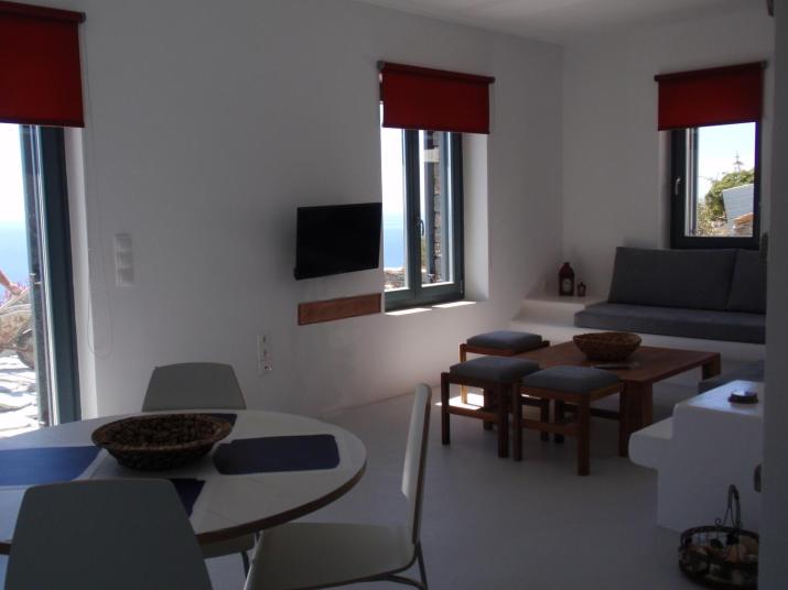 Calme et détente. Vue panoramique mer Égée.