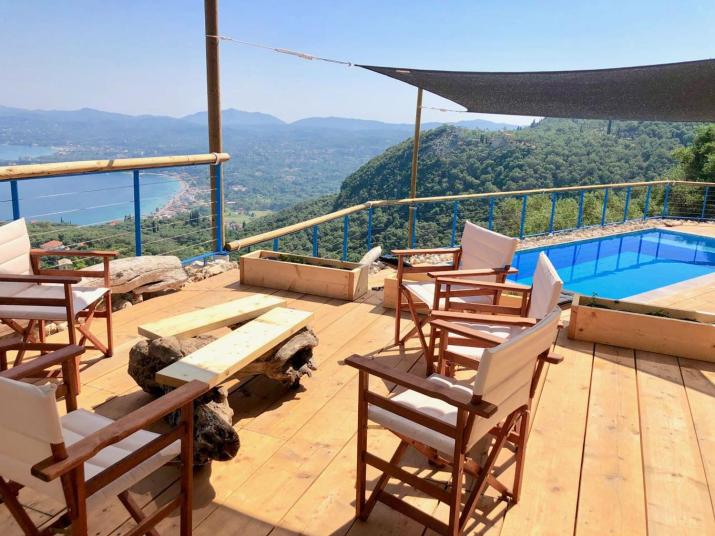 House Teigan of Villa Intaba Breath Taking Sea Views Corfiot Riviera Corfu Island Greece with Pool close to Ipsos Beach