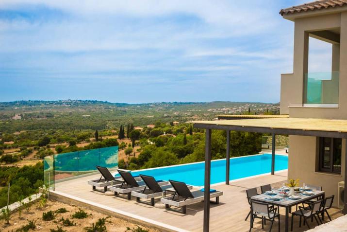 New Villa Blue with private pool at Trapezaki