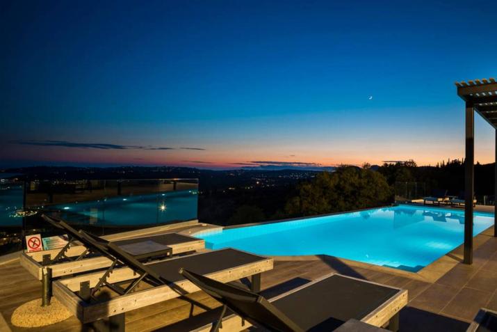 New Villa Blue with private pool at Trapezaki