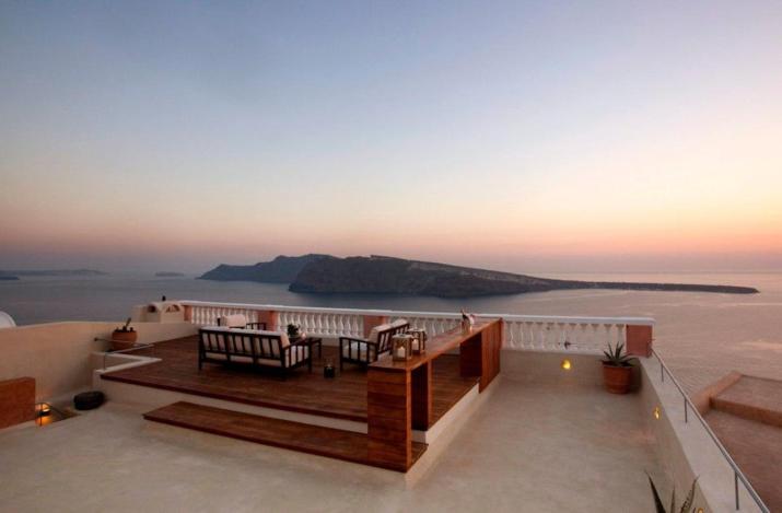 Luxury Santorini Villa Sunset Villa Jacuzzi Panoramic SunsetSea View 4 BDR Oia