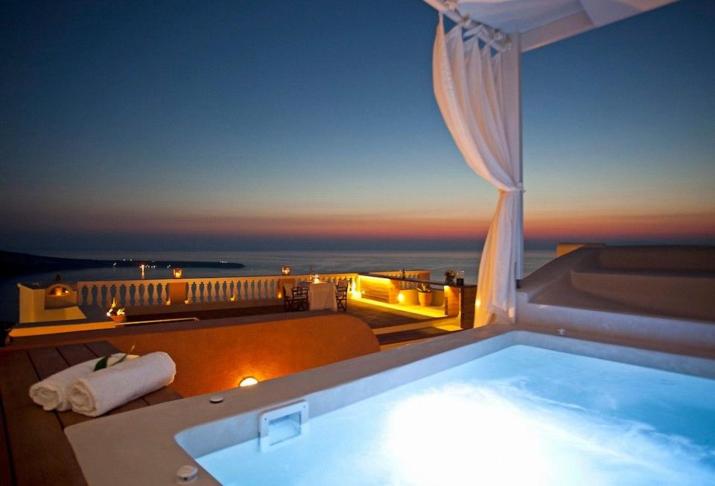 Luxury Santorini Villa Sunset Villa Jacuzzi Panoramic SunsetSea View 4 BDR Oia