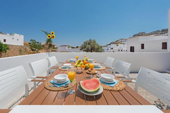 Luxury Rhodes Villa Diamond Villa Hot Tub Beautiful Terrace 3 Bdr Lindos