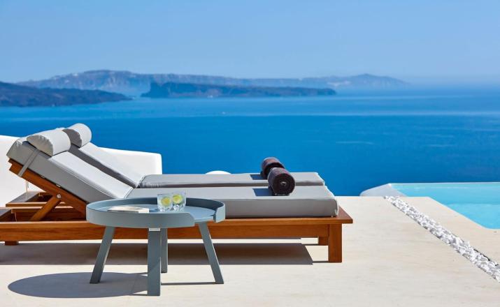 Elegant Santorini House Villa Serenity Caldera ViewOutdoor Hot Tub Private Pool Oia