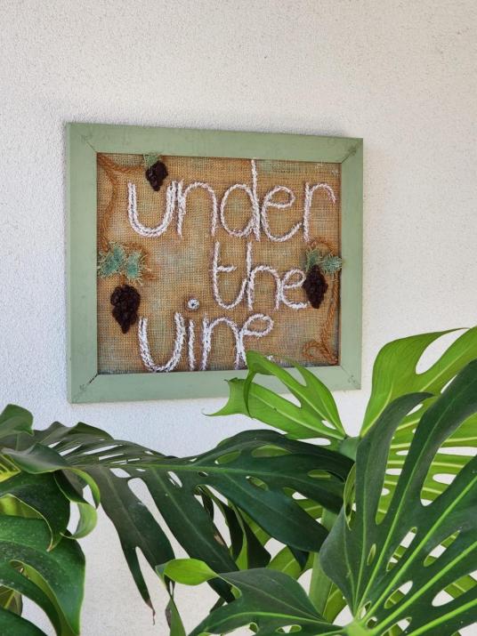 Under the vine garden house
