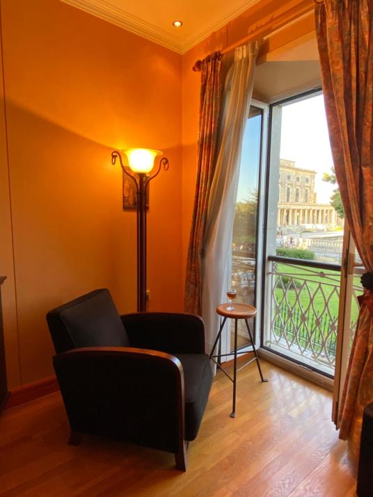 Palazzo Luxury Suite - View to Liston square & Old Fortress of Corfu old town