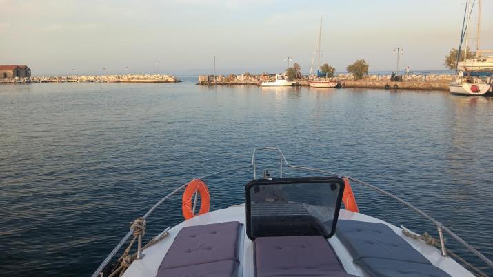 Relaxing stay a cozy yacht on the island of Lesbos