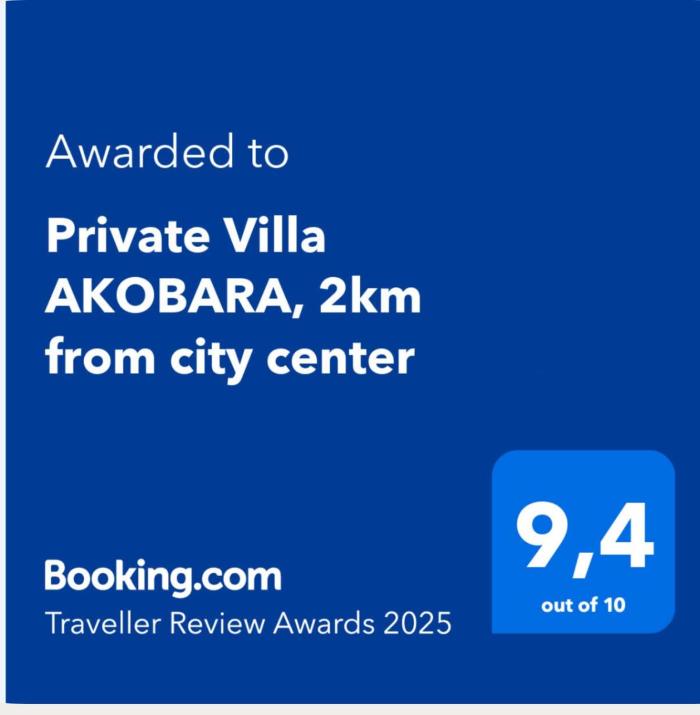 Private Villa AKOBARA, 2km from city center