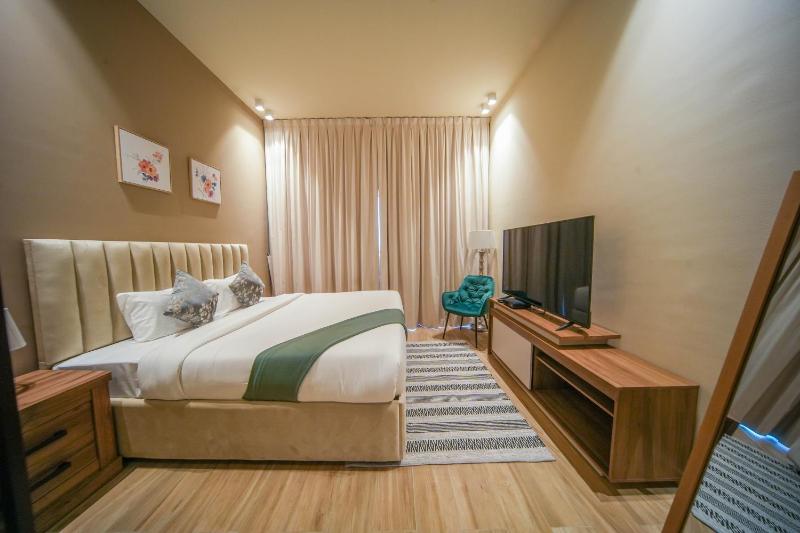 Big Modern Studio in Park View JVC — отель с удобствами в Дубае
