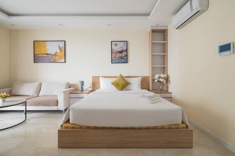 01 Studio bed room at D'capital — отель с удобствами в Ханое