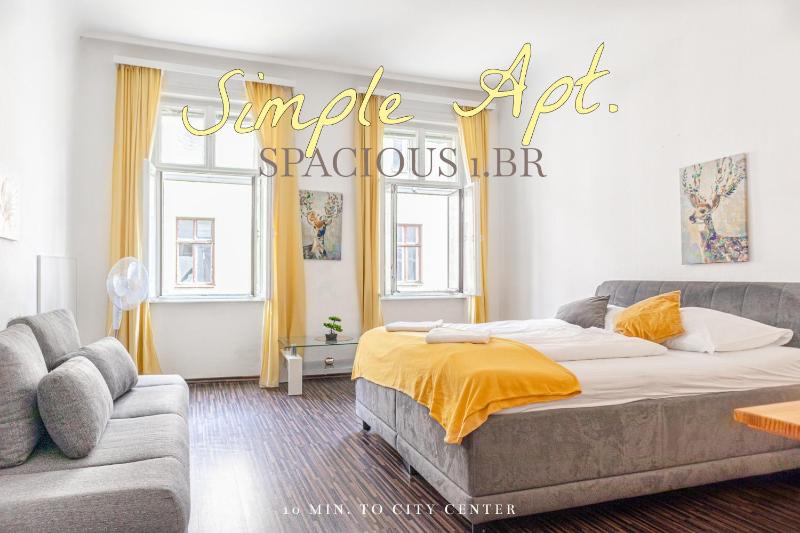 Vivid King Bed Apt - 12 minutes from City Center — отель в вене, Австрия