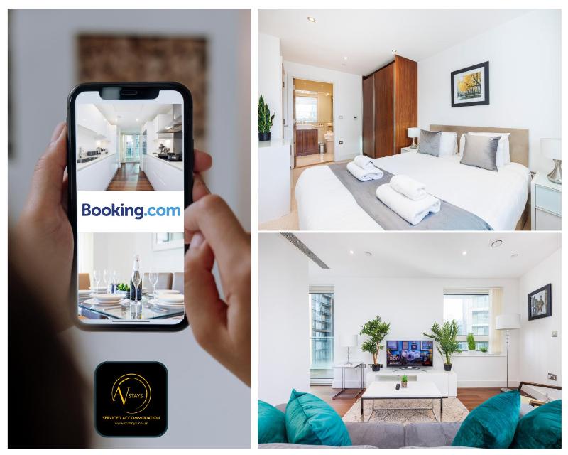 3 Bed Apartment by AV Stays Short Lets Canary Wharf — отель с удобствами в Лондоне