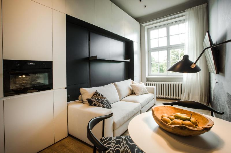 Luxury studio with a park view — отель с удобствами в риге
