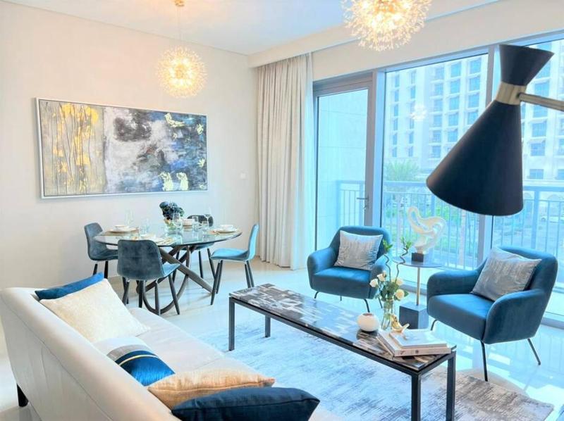 Luxurious Creek Harbour Apt with Balcony & View — комфортный отель в Дубае