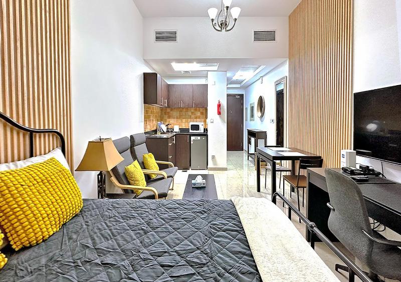 Lovely Studio Apartment in Hanover Square, JVC — отель в Дубае, Объединенные Арабские Эмираты