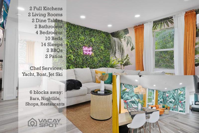 Vacay Spot Wynwood Jungle Fever Shower Massage jets, BBQ, Patio LED vibes, Prime LOC! 6 blocks away from Bars, Nite Clubs, Res, Shops — отель в Майами, Соединенные Штаты Америки