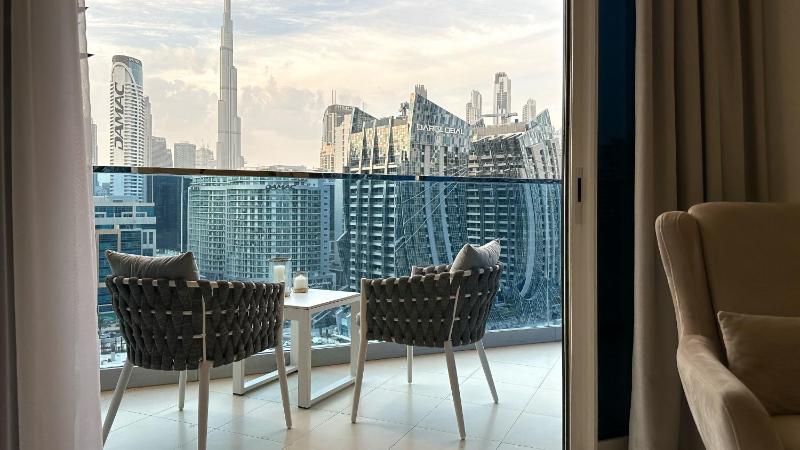 2BDR With Burj Khalifa View — отель с удобствами в Дубае