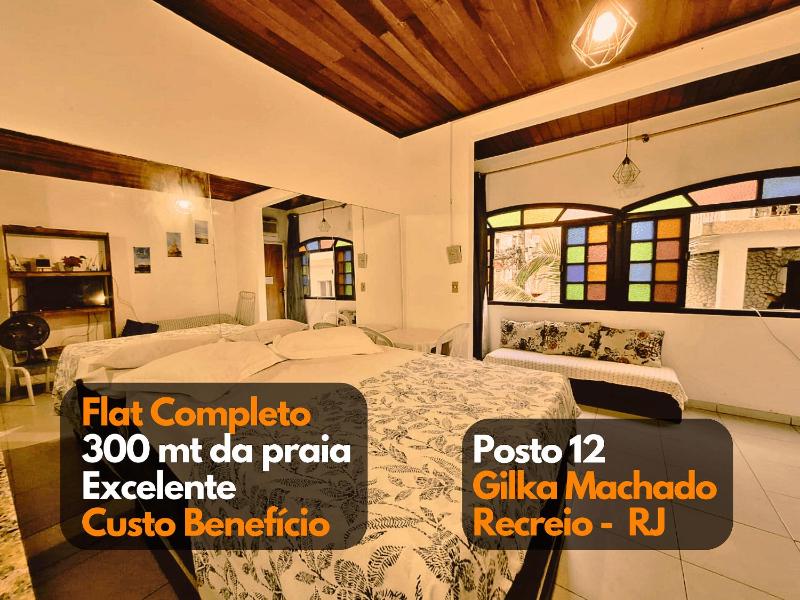1Confortavel flat 200 mts da praia, Perto de tudo — отель с удобствами в Рио