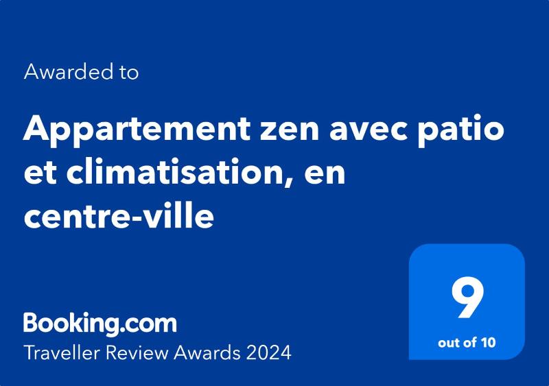 Appartement zen avec patio et climatisation, en centre-ville — отель с удобствами в Николь
