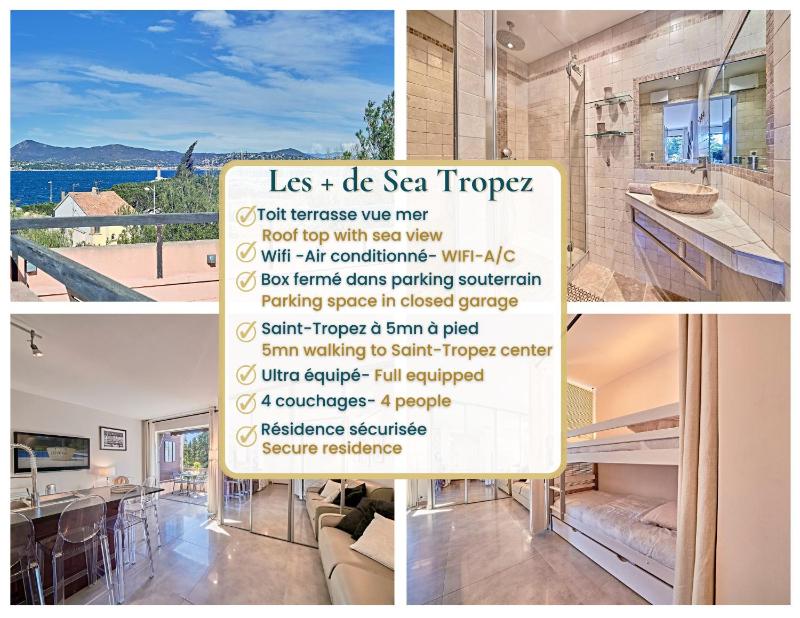 Sea Tropez-Grand studio, terrasse vue mer, garage — отель в Сент-Тропезе, Франция
