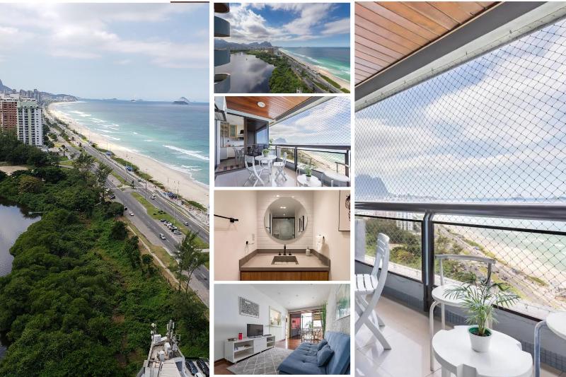 Vista DE CINEMA do 19 andar da Praia BARRA da TIJUCA - Portaria 24h, Estacionamento, Wi-Fi 35mbps, Ar Condicionado - BANHEIRO RECEM REFORMADO — отзывы гостей и цены