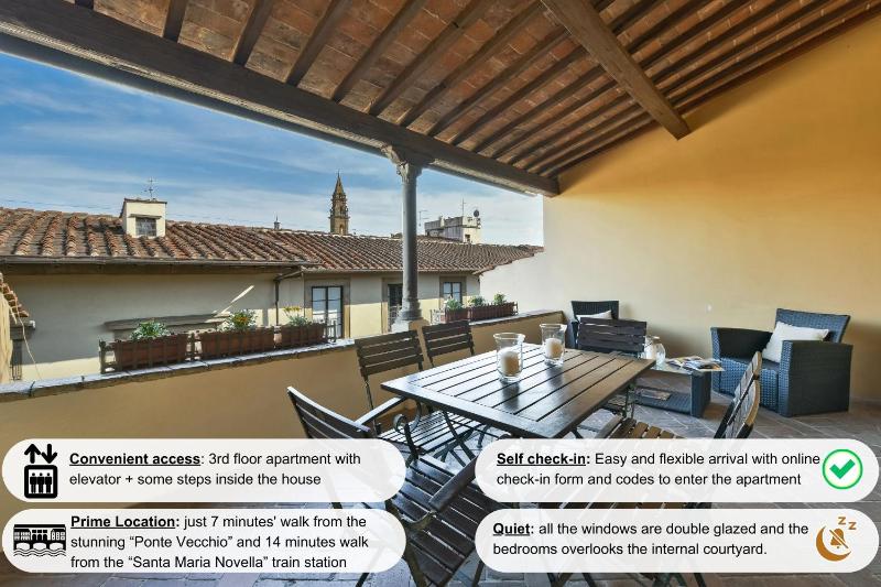 Buonarroti big apartment with terrace in Oltrarno — комфортный отель в Флоренции
