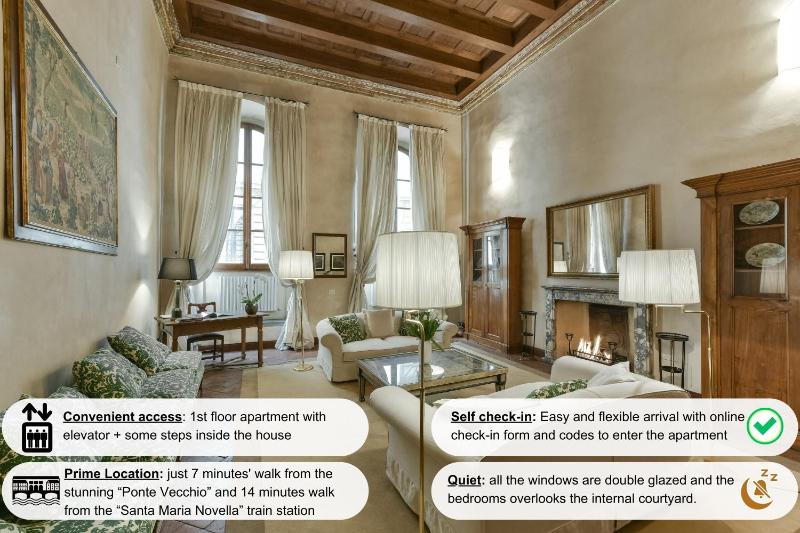 Raffaello apartment with fireplace in Oltrarno — отель с удобным расположением в Флоренции
